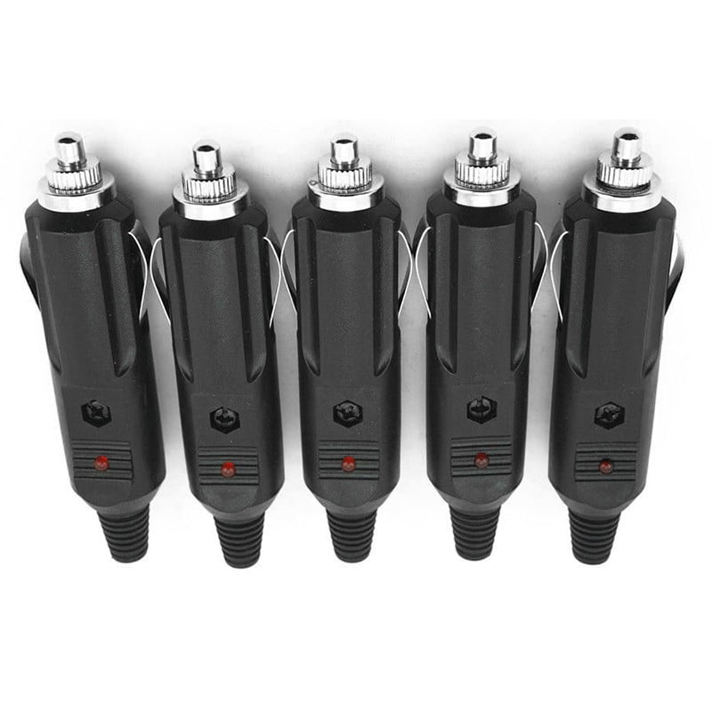 5Pcs 12V 24V Car Cigarette Lighter Plug Fuses 5A With Led Indicator