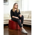 thumbnail image 2 of Pouf Eclipse masala velours – Pouf rond avec housse lavable et rembourrage en billes, idéal comme siège ou repose-pieds pour salon, chambre à coucher ou bureau, 2 of 6