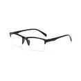 thumbnail image 4 of 12 Packs Mens Unisex Half Frame Square Reading Glasses Black Spring Hinge Readers +1.50, 4 of 5
