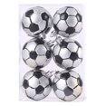 thumbnail image 1 of Naiovety 6x bolas decorativas navideñas de fútbol duraderas y reutilizables para una larga duración, exquisita y elegante Kits de decoración para fiestas Fútbol de 6CM + 6 uds., 1 of 6