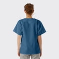 thumbnail image 2 of SPECTRUM UNIFORMS Scrub Tops Tunic Tops with Snap Front Women V-Neck Soft Fabric Ideal for Medical Professionals, Hospital and Lab Work Wear Caribbean Blue, 2 of 5