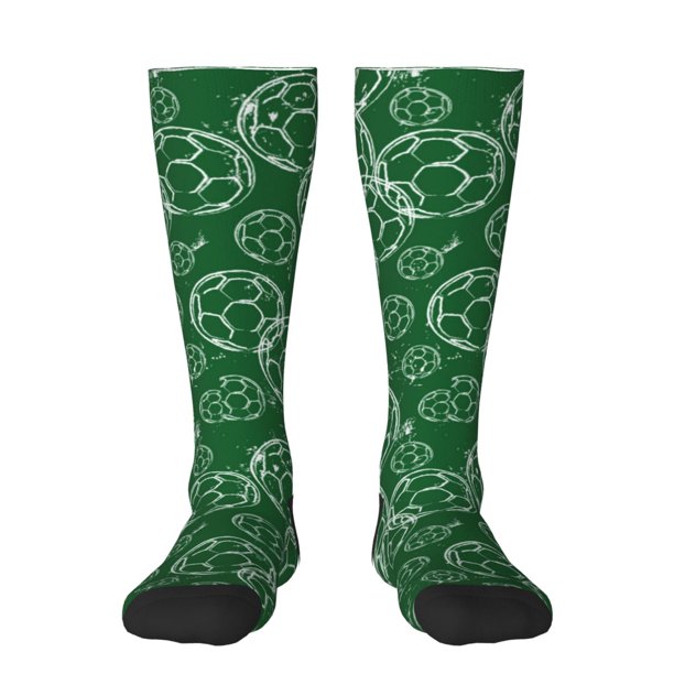 Fotbe Soccer Calcetas Divertidas Estampadas para Hombre y Mujer, Calcetas de Algodón hasta la Rodilla para Caminar, Correr, Enfermería y Embarazo
