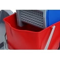 thumbnail image 2 of Janitorial Cart with Cover - 25 Gallon Bag - 2 Buckets - Mop Wringer Trolley, 2 of 3