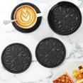 thumbnail image 4 of HFHOME Coasters for Drinks 6 Pack Silicone Coasters Set with Holder, Drink Coaster for Coffee Table, Table Cup Mat Desk Coaster for Drinks, Bar Coasters for Home Decor Tabletop Protection Gift -Black, 4 of 9