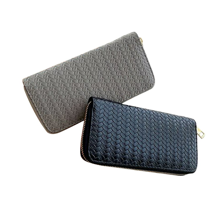 Woven leather wallet : wallets