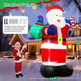 thumbnail image 5 of Yexmas 8FT Christmas Inflatable Santa Claus Outdoor Decorations,Blow Up Santa Claus with Gifts Bag, Built-in Brilliant LED Lights Xmas Inflatables Yard Decor, 5 of 7