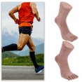 thumbnail image 2 of Unique Bargains Pair Full Finger Five Toe Socks Unisex Non Slip Daily Fit Finger Socks Pink, 2 of 7