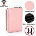 thumbnail image 5 of LQCrafK Leather Credit Card Holder Wallet RFID Blocking Secure Card Case Zipper, 5 of 6