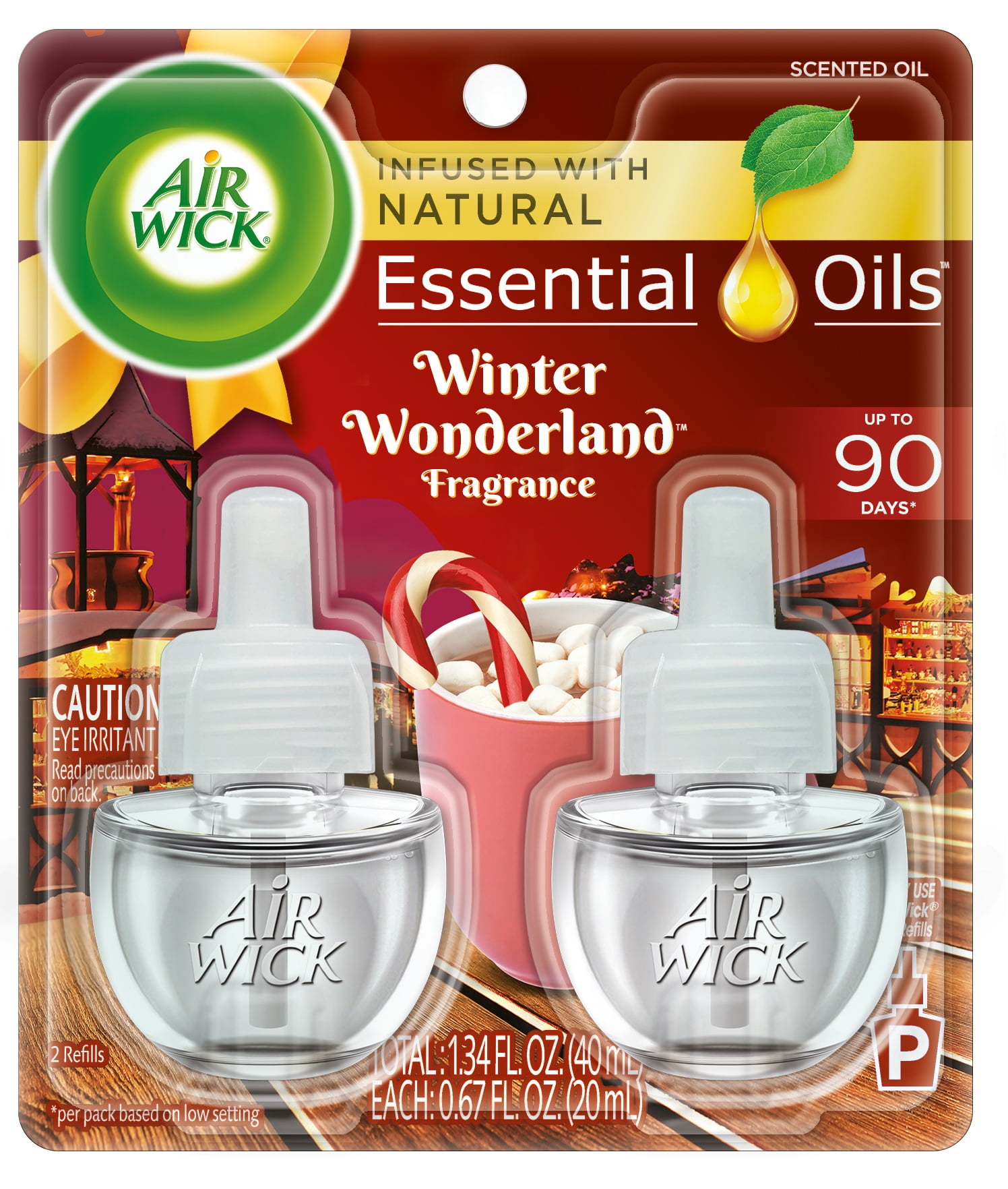 Air Wick Scented Oil 2 Refills, Winter Wonderland, (2X0.67oz), Air