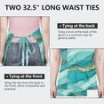 thumbnail image 6 of Cyan Marble Gold Spot Pattern Apron-Garden Aprons for Women with Pockets-Cotton Linen Waterproof Kitchen Cooking Gardening Aprons Adjustable for Kitchen,Cooking,BBQ and Salon 33x27 Inch, 6 of 7