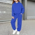 thumbnail image 2 of Kids Hoodie Sweatsuit Set Boys Girls ??aglan Sleeve Tracksui?? Pullover Hooded Sweatshirts and Jogger Pants Set Fall Athleisure, 2 of 5