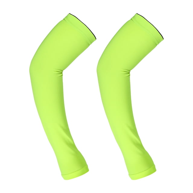 Mangas de compresión Unique Bargains para brazo y codo Talla M Verde fluorescente
