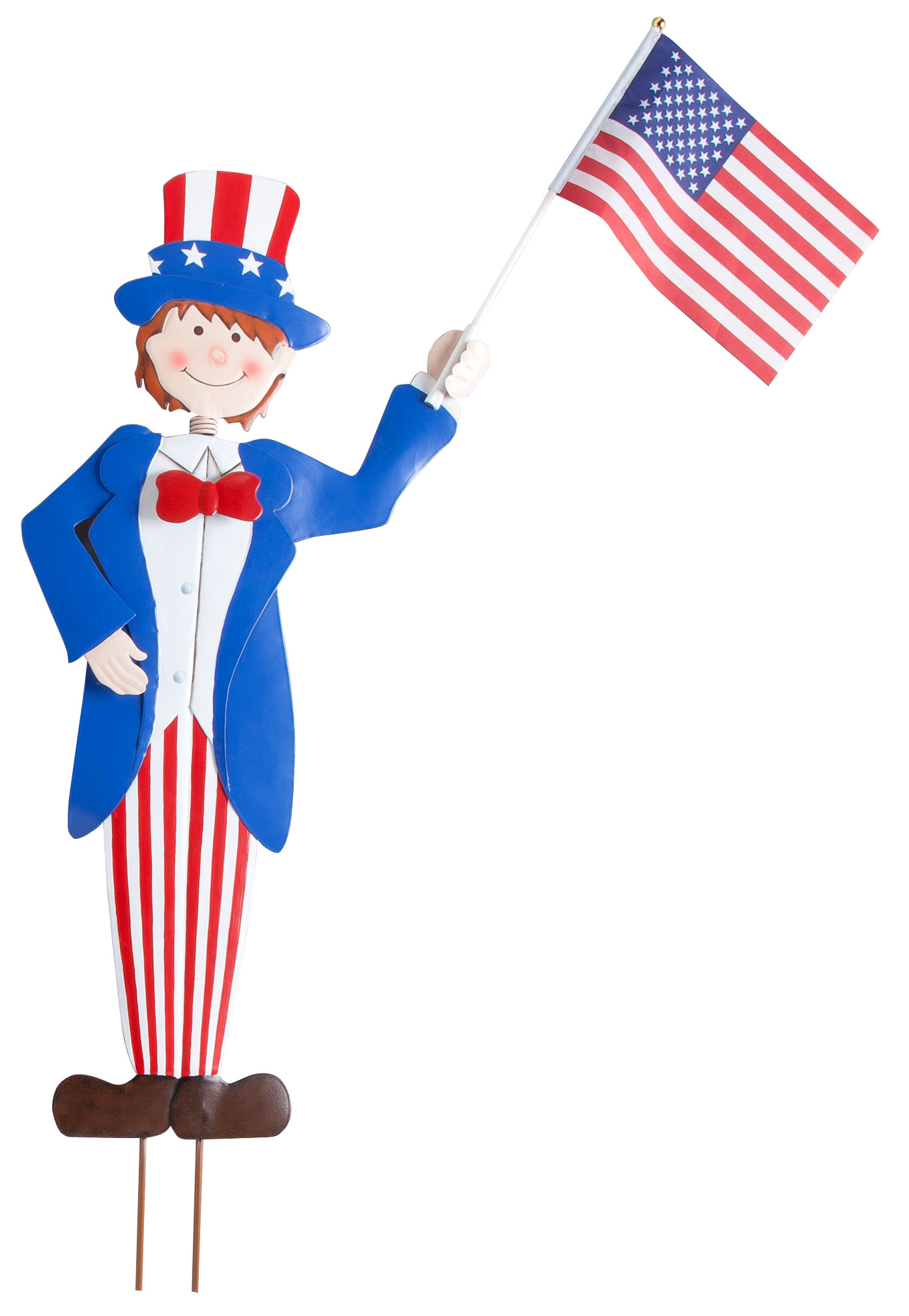 Home Uncle Sam Metal Yard Stakes Set/4 by Maple Lane Creations Garden