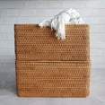thumbnail image 4 of Rattan Basket with Lid - 18" L x 13" W x 12" H, Rattan Storage Basket, Large Wicker Basket with Lid, Rattan Baskets for Storage, Wicker Storage Basket with Lids, and Rattan Box with Lid, 4 of 6