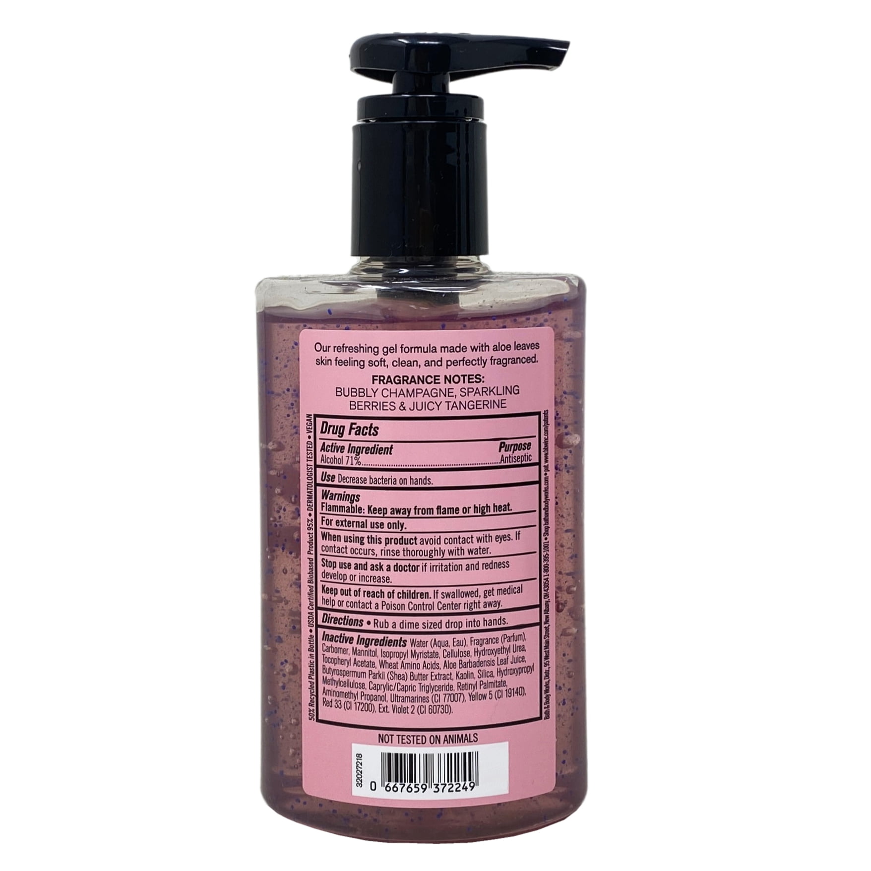 Bath & Body Works Champagne Toast 2 Pack Hand Gel Bundle with a Himalayan Salts Springs Sample Soap