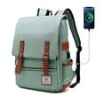 thumbnail image 2 of 1 Mochila De Nailon Vintage Para Portátil Con Puerto De Carga USB, Mochila De Negocios Delgada Resistente A Desgarros Para Viajes, Universidad, Escuela, Mochila Informal Para Hombres, Mujeres, Se Adap, 2 of 4