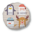 thumbnail image 1 of Merry mas Tree Reindeer Portrait Round Throw Pillow Home Decoration Cushion, 1 of 3