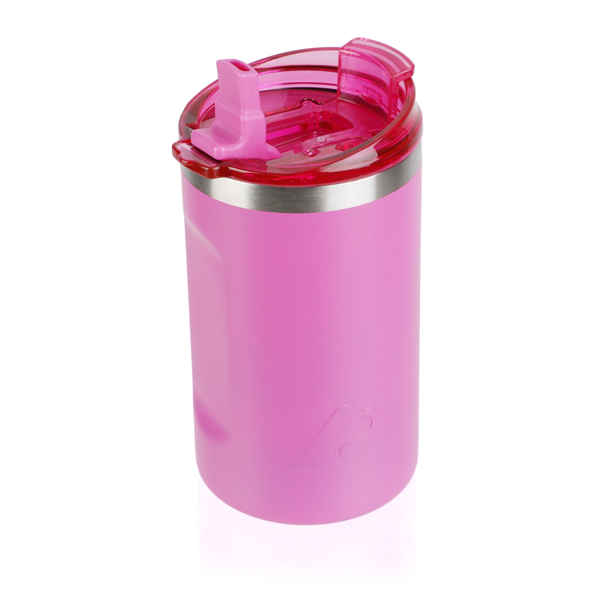 Ozark Trail 16oz Ceramic Lined Stainless Steel Can Tumbler with 2-in-1 Lid,Pink