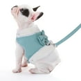 thumbnail image 5 of Cute Bow Fleece Dog Harness and Leash set Pet Puppy Vest Jacket with Warm Collar, 5 of 6