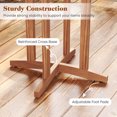 thumbnail image 4 of Gymax 39'' Outdoor Acacia Wood Bar Table w/ Slatted Tabletop for Garden Deck, 4 of 9