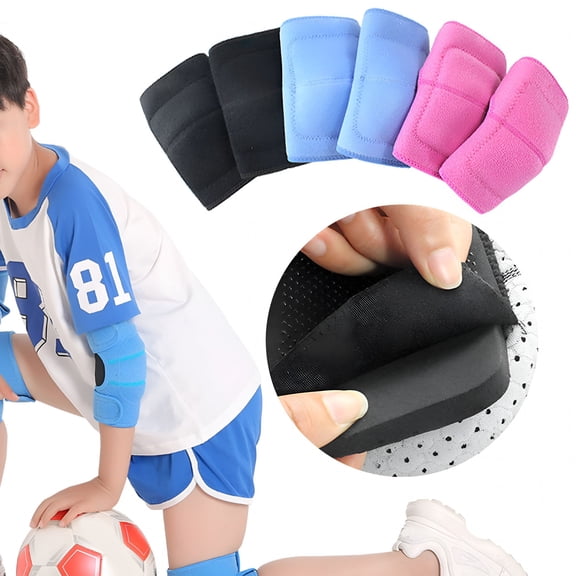 TELOLY Children Kids Dance Volleyball Tennis Safety Knee Pads Support Protection, Rose Red S