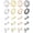 4 color -20 pc, variant on Double Open Stack CZ Nose Ring Hoop, 316L Surgical Steel Hinged Clicker 16G 18G 20G for Helix Tragus Daith Conch Cartilage Septum Piercing