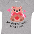 thumbnail image 4 of Inktastic My Great Aunt Loves Me Bear and Hearts Boys or Girls Baby Bodysuit, 4 of 5
