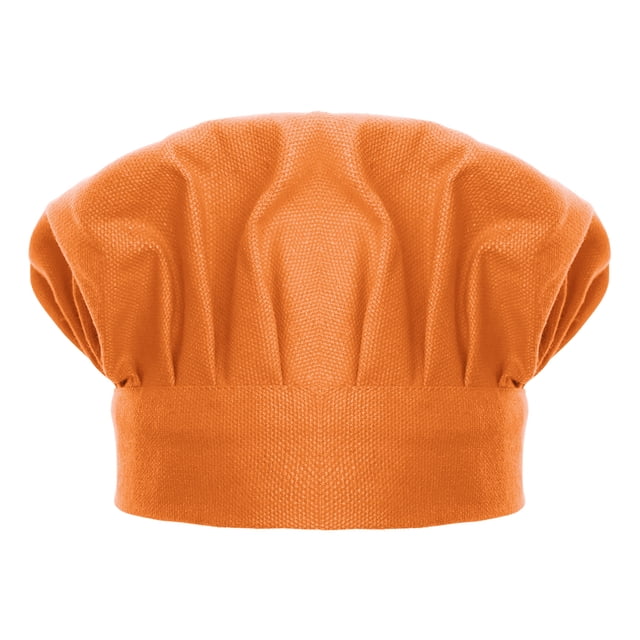 (Prix/6 Pcs) TOPTIE Toque de Chef Ajustable en Toile de Coton pour Enfant-Orange-P