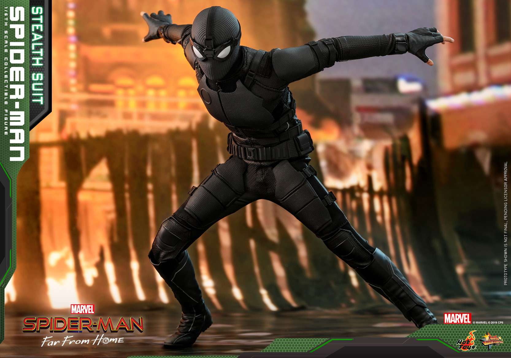 Spider-Man Far From Home 12 Inch Action Figure Movie Masterpiece 1/6 Scale - Spider-Man (Stealth Suit) Hot Toys 904857