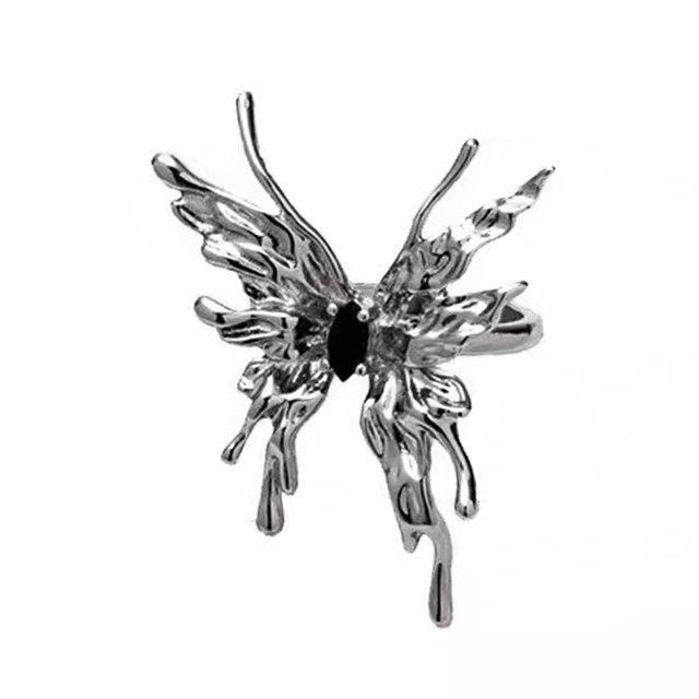LYMAYTER Open Ring Finger Band - Personality, AdjUS-CYYLtable, Shiny, Irregular