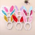 thumbnail image 3 of Regalo de Navidad Orejas de conejo de peluche Aro para el pelo Lentejuelas multicolores Diadema para mujeres Niñas Día del niño Diadema puesta en escena, 3 of 4