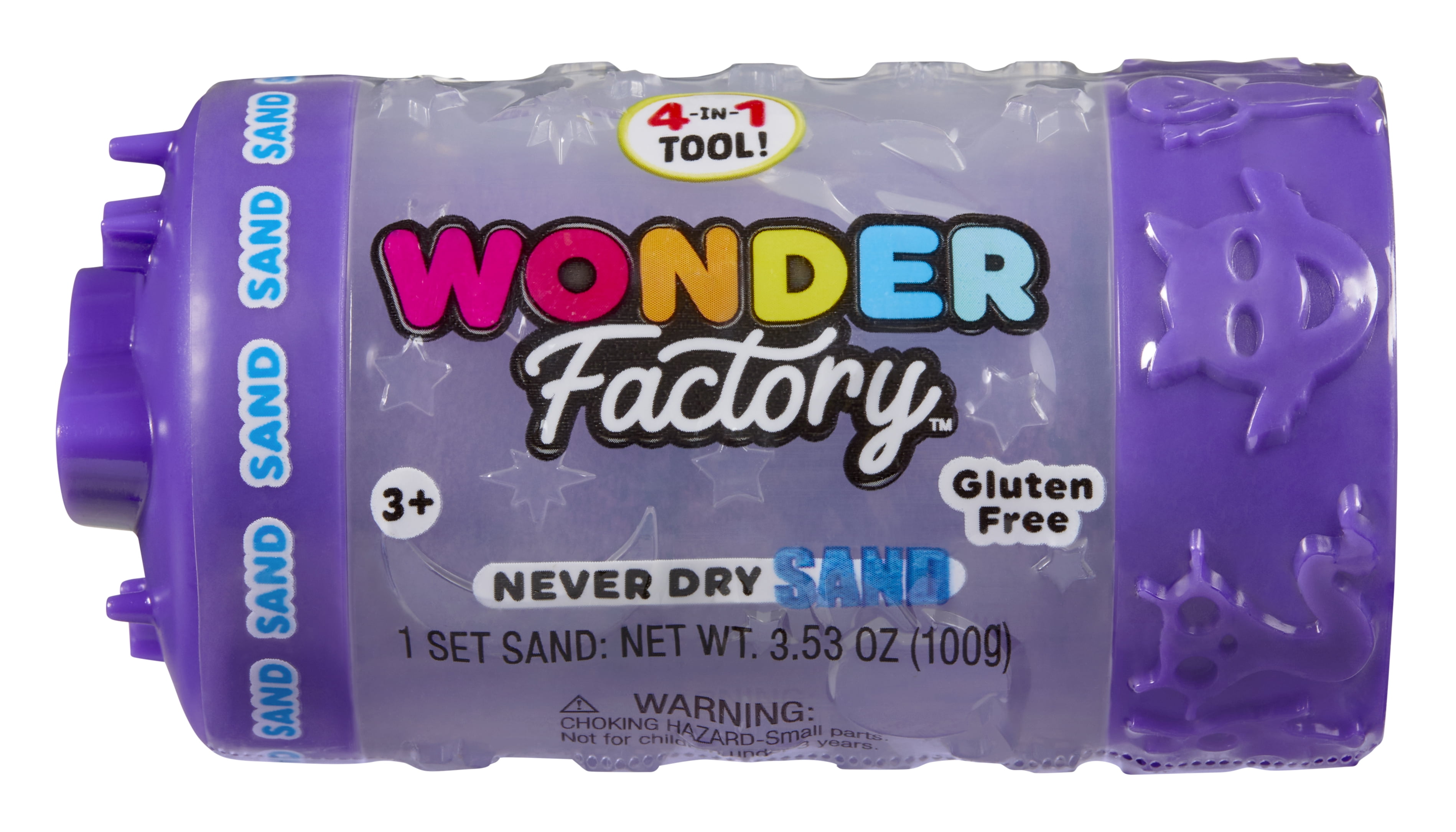 Wonder Factory Never Dry Single Sand – Purple - Never Dries Out and Gluten Free - Styles May Vary