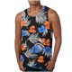 thumbnail image 1 of Camiseta sin mangas de cuello redondo para hombre, estilo informal, con estampado hawaiano, sin mangas, deportiva, con cuello redondo, 1 of 4