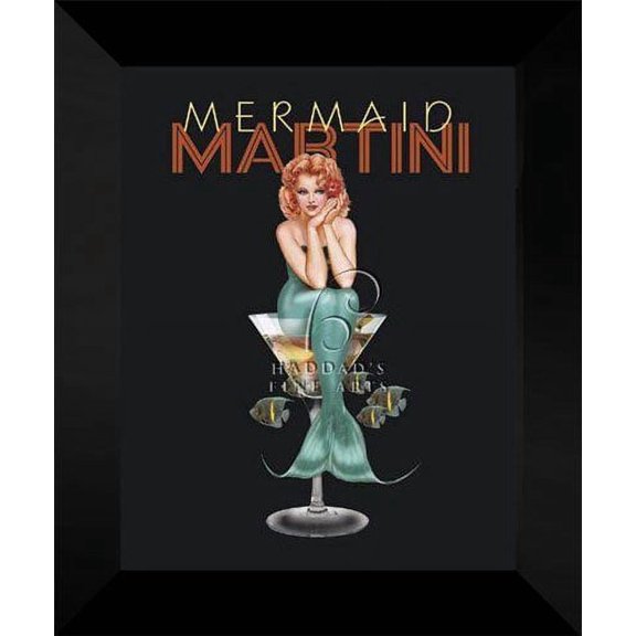 Ralph Burch FRAMED Art Print 15x18 "Mermaid Martini"