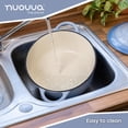 thumbnail image 5 of Olla holandesa de hierro fundido esmaltado Nuovva con tapa, antiadherente, de 6.4 cuartos de galón, resistente y apta para horno hasta 260 °C (500 °F), para hornear pan, estofar, guisar y asar, 28 cm,, 5 of 5