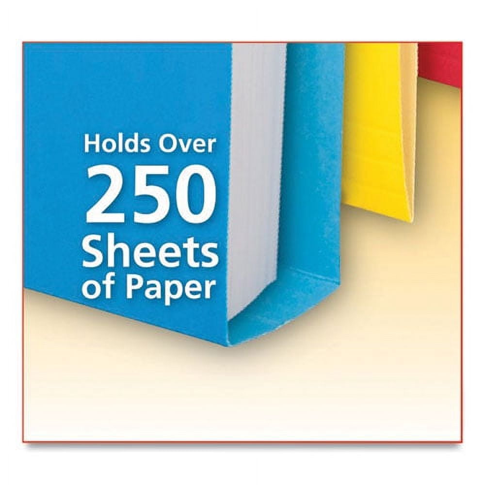 Double Stuff File Folders, 1/3-Cut Tabs, Letter Size, Assorted, 24/pack | Bundle of 5 Packs