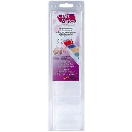 Craft Mates Ezy Lock Caddy, 7 Compartments, 1.375" x 11.25" x 2.375"