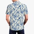 thumbnail image 6 of Salouo Vintage Floral Birds for Men's Short Sleeve Polo Shirts,Polo Shirts for Men Performance Short Sleeve Golf Shirt Athletic Casual Collared T-Shirt-Large, 6 of 8
