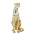 thumbnail image 5 of 7" x 16" Gold Polystone Leopard Sculpture, by DecMode, 5 of 8