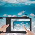 thumbnail image 1 of Teléfono Gran Bolsa de bolsa impermeable IPX8 Flotante seco transparente con Lanyard Black, 1 of 9