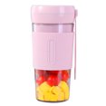thumbnail image 1 of Licuadora Portátil Recargable USB, Taza Multifuncional para Jugos, Batidos y Smoothies, 4 Cuchillas de Acero Inoxidable, Batería de 1200mAh, Rosa Ideal para Viajes, Camping y Oficina, 1 of 7