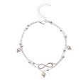 thumbnail image 1 of Sonducket Niñas tobillera pie adorno pies cadenas para vestido decoración perla/8 formas plata Type1 NO1, 1 of 6