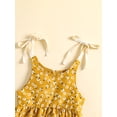 thumbnail image 4 of Baby Girls Romper, Lacing Spaghetti Straps Flower/Dots Print Casual Daily Summer Bodysuit, 4 of 9