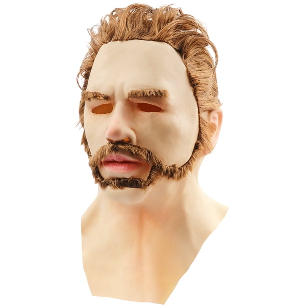 Máscara de látex para Halloween, para hombre joven, ideal para mascaradas y disfraces.