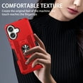 thumbnail image 6 of Allytechgroup for iPhone 16 Plus Case with Stand, [Built-in Kickstand] Support Magnetic Car Phone Mount Military Grade Drop Protection Rugged Heavy Duty Durable Cover Case for Women Men, Red, 6 of 10