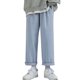 thumbnail image 1 of Pantalones Cortos para Hombres Casual Suelto Moda Pierna Recta Ancha Simple Transpirable para Deportes Azul 2XL, 1 of 8