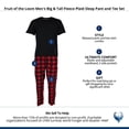 thumbnail image 5 of Fruit of the Loom  Fleece Plaid Sleep Pant and Tee Set (Men Big & Tall), 5 of 5