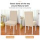 thumbnail image 5 of Forro de asiento Irfora Funda para silla simple Asiento y descanso en un medio paquete M Funda protectora para silla Material de vellón polar Rejilla de rayas elásticas para comedor Hotel Us Irfora Forro de asiento, 5 of 5