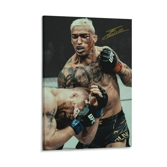 Charles Oliveira Poster Boxer Poster Cool Artworks Artworks Canvas Poster Room Aesthetic Wall Art Prints Home Modern Decor Gifts 12x18inch(30x45cm)