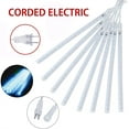 thumbnail image 3 of Meteor Shower Lights, 12 Inch Outdoor Icicles Christmas Lights, 8 Tubes 192 LED Connectable Iciclelights Snow Falling Lights for Xmas Wedding Party Tree Holiday Decor, Blue, 3 of 8